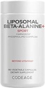Codeage Liposomal Beta-Alanine Supplement - CarnoSyn Beta-Alanine - Suministro de 2 meses - Entrega Liposomal - Pre Workout, Post Workout and Sport Supplementation - Non-GMO - 180 Capsules