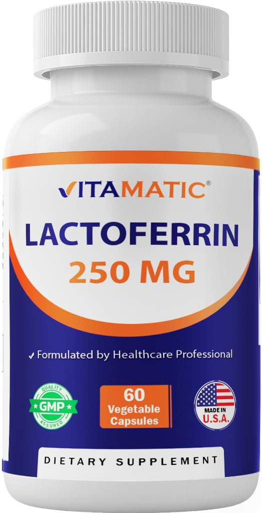 Vitamatic Lactoferrin 250mg – 60 cápsulas vegetales promueve la función sana de la inmune*