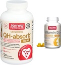 Jarrow Formulas QH-Absorb 100 mg Max Absorption - CoQ10 Ubiquinol & Vitamina D3 62,5 mcg (2,500 UI) - 100 Servings (Softgels)