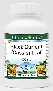 Currant Negro (Cassis) Hoja - 450 mg (100 cápsulas, ZIN: 513765)