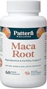 Pattern Wellness Maca Root for Men &amp; Women - 10,000mg - Natural Mood & Wellness Enhancer - Unique Optimum Blend for Fertility, Reproductive & Whole Body Health - 60 Vegan Capsules