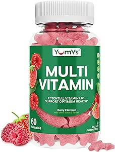 Multivitamina Gummies para adultos, Vitamina Gummy diaria para hombres de mujeres, Immune Support Multivitamin Suplemento, Ault Multi VIT Vitamina con vitaminas A, C, D, E, B-6, B-12, Zinc - 60 Gummies