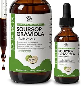 iMATCHME Soursop Graviola Liquid Drop for Cell Support & Regeneration, Immune System and Gut Health Support, Pure Soursop Bitters Liquid, High Absorption, Sugar/Gluten Free, Natural Flavor, 2 Fl Oz
