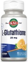 KAL L-Glutathione, Reducido Glutathione Suplemento, Alta Absorción Antioxidante, Orange Flavor Instant Dissolve ActivMelt, Vegetariano, Lab Verified, 90 Servimientos, 90 Micro Tabletas