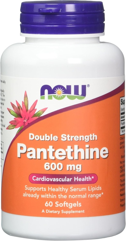 Now Foods, Pantethine 600 mg, 60 Softgels (Pack of 2)