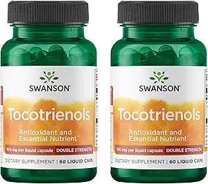Swanson doble fuerza tocotrienols - Antioxidante - (60 cápsulas líquidas, 100 mg cada uno) 2 paquete