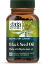 Gaia Herbs Black Seed Oil - Cold-Presed Capsules for Lung, Respiratory, and Antioxidant Support - with Organic Nigella Seed Oil - Herbal Supplement - 60 Vegan Liquid Phyto-Capsules (30-Day Supply)