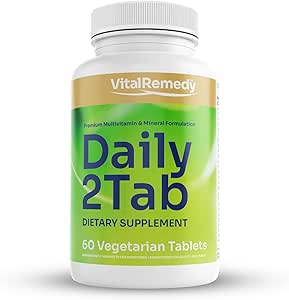 Daily2Tab - Todo lo que necesitas Fórmula Multimineral Multivitamin Plus. 26 Nutrientes esenciales para Mujeres y Hombres, 60 Tabletas