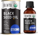 RAWYA Black Seed Oil - Extra Strong Taste, High TQ, Cold Pressed, Glass Bottle, Nigella Sativa Oil, Great for Skin &amp; Hair Care, Black Cumin Seed, Kalonji, 100% Certified Organic - 3.4 Fl Oz,