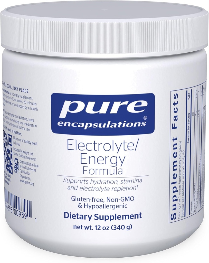 Pure Encapsulations Electrolyte/Energy Fórmula -- 340 gramos