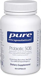 Pure Encapsulations Probiotic 50B - Digestive Health Probiotic - Immune Supplement* - Acid-Resistant Capsules - Gluten Free " Non-GMO - 60 Capsules