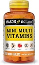 MASON NATURAL Mini Multi vitaminas, vitaminas A, C, D3, E, B1, B2, B3, B6, B12, Folato y Calcio para la salud general, 1 año de suministro