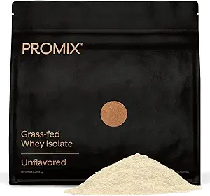 ProMix Nutrition Whey Protein Isolate Powder, 30g Grass Fed Whey Isolate, 6.6g BCAAs, Gluten Free, Keto Friendly, Unflavored - 2,5 libras (Pack of 1)