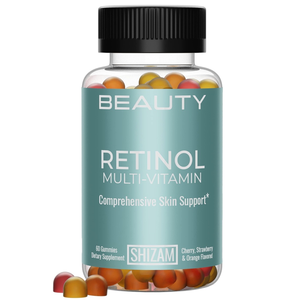 SHIZAM Retinol Vitamina A Gummies, Gummy Vitaminas para la Complejo Clara &amp; Esquía de la guanición: Anti-Aging Multi-Vitamin for Women: Collagen Booster: Pills Capsule/Capsules Suplemento/Suplementos Alt