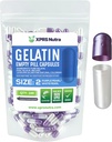 XPRS Nutra Size 2 Empty Capsules - 100 Conde Empty Gelatin Capsules - Pills DIY Capsule Filling - Pure Bovine Pill Gel Caps for Do-It-youself Supplements (Pearl Purple/White)