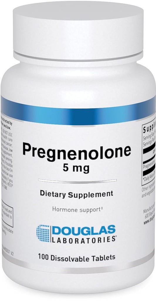 Douglas Laboratories Pregnenolone 5 mg ← Suplemento Nutricional ← Cerebro, Ovarios, Liver, Apoyo hormonal* ← 100 Tablets