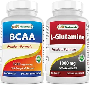 Best Naturals BCAA 3200mg &amp; L-Glutamine 1000mg