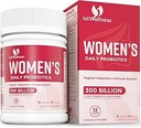Probióticos para mujeres - 300 millones de millones CFU Probiótico, 12 Strains Probióticos con Prebióticos Arándano, Probiótico femenino seleccionado para el Gut digestivo diario femenino Vaginal y salud urinaria, 60 cápsulas