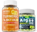 Sugar Free Turmeric Curcumin 1000mg Suplemento Gummies con Vegan Omega 3 Mangas llenas 1000mg