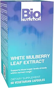 Bio Nutrition White Mulberry Extract 60 Vegetarian Capsules | General Wellness | Rich in Antioxidants | Immune Boosting Properties | Supports Eye Health