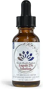Salud Familia Productos-Lugols Solución de yodo 2% gotas de yodo Potasio Iodide Solución 2% gotas líquidas, Rojo, Pack de 1