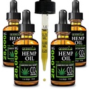 GreenIVe Hemp Drops 28,000mg Naturalmente Grown Hemp Oil Drops Vegan Omegas Natural Potent Results (4 Pack)