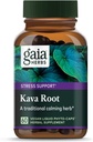 Gaia Herbs Kava Kava Root, Vegan Liquid Capsules, 60 Conde - Apoya Equilibrio Emocional, Calma & Relajación, Potencia garantizada 75mg Active Kavalactones