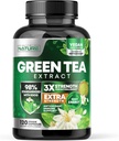 Construido por Nature Green Tea Extract 1000mg – Suplemento de alta potencia con 98% Polyphenols, 75% Catechins " 45% EGCG – Natural Energy Support – Non-GMO – 120 cápsulas