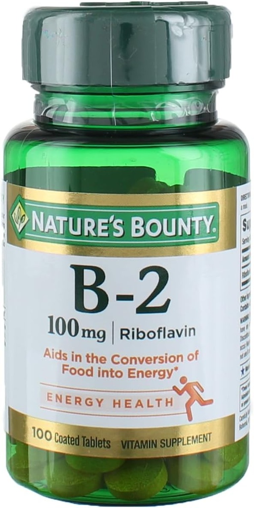 La vitamina B2 de la naturaleza como suplemento Riboflavin, Metabolismo de Ayudas, 100 mg, 100 Cuenta, Pack de 4