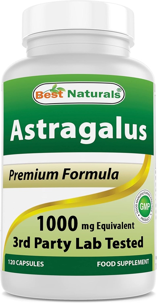 Mejores Naturales Astragalus Capsule, 1000 mg, 120 Conde