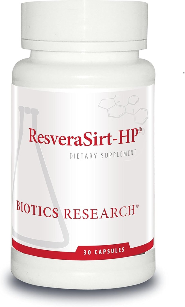 Biotics Research ResveraSirt HP Formulado por el Dr. Mark Houston, Trans Resveratrol, Quercetin, Incrementar la actividad de Sirtuin, Cardiovascular Support, Heart Power, Vascular Support, 30 Capsules