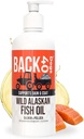 BACK 40 Dogs Wild Alaskan Fish Oil for Dogs, Skin and Coat Supplement for Dogs & Cats, Omega-3-Rich Salmon and Pollock Oil, EPA & DHA Dog Salmon Oil for Brain, Heart, and Joints 16 fl oz (473 ml)