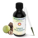 Dr Clark Store Green Black Walnut Hull Tincture - Fórmula de alto potencial con Black Walnut Extract - All Natural Intestine Support Black Walnut Tincture Viene con un gotero, 2 fl. oz (60cc)