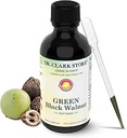 Dr Clark Store Green Black Walnut Hull Tincture - Fórmula de alto potencial con Black Walnut Extract - All Natural Intestine Support Black Walnut Tincture Viene con un gotero, 2 fl. oz (60cc)