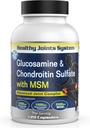 Glucosamine Chondroitin MSM Supplement for Joint " Bone Health - 120 Capsules ← Asistencia conjunta " Alivio de molestias para la espalda, rodillas, manos