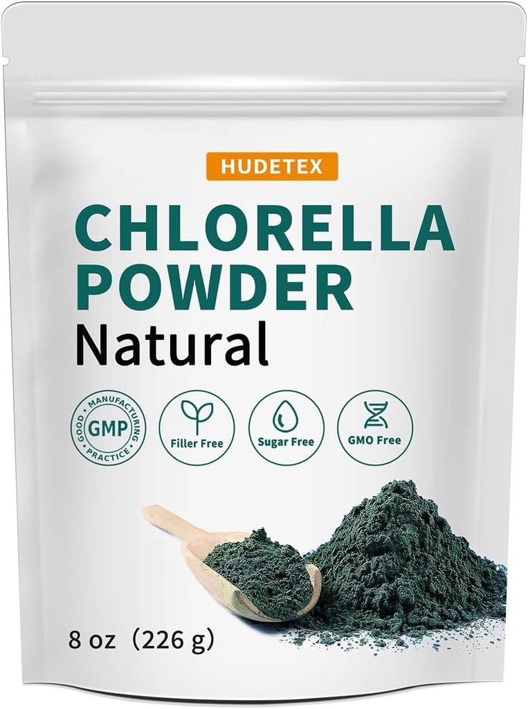 Chlorella Powder Natural- Chlorophyll Powder, apoya la función del sistema inmunitario, mantener la juventud, vegano, rico en proteína vegana y vitaminas, 8 oz.