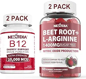 Vitamina B12 Sublingual 10000 mcg+ Beet Root Gummies