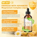 GREENPEOPLE Magnesium Glycinate Liquid Drop - 17-in-1 4Fl. Oz Triple Magnesium Complex Suplemento con Glycinate 400mg &amp; Citrate 500mg Taurate/L-Theanine for Calm Mood/Muscle/Sleep,Pineapple Flavor