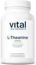 Vital Nutrients L-Theanine 200mg ← Vegan Supplement TEN L Theanine Supplement Supports Normal Stress Levels and Cognitive Function* TEN Gluten, Dairy and Soy Free Ø 120 Capsules