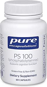 Encapsulaciones puras PS 100 ← Phosphatidylserine Amino Acid Suplemento para el cerebro y la memoria* ← 60 cápsulas