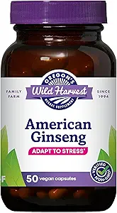 Cosecha Salvaje de Oregón Capsules de Ginseng no GMO Americano, 50 Conde