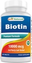 Mejores Naturales Biotina (también llamada vitamina B7), 10.000 mcg 365 Tabletas (365 Cuenta (Pack de 1))