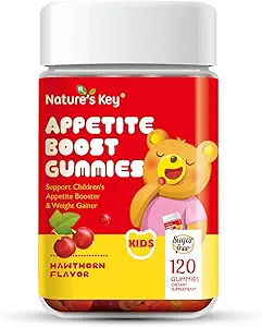Las Gummies de Booster Key Appetite de la Naturaleza - para los niños a comer más, Soporte Apetito estimulante y Weight Gainer -Hawthorn Flavor (120 Conde, Pack de 1)