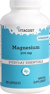 Magnesio Vitacost - 500 mg - 180 cápsulas