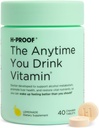 H-PROOF The Anytime You Drink Vitamin, Liver Health & Immunity Support with Electrolytes, Milk Thistle, and Vitamins B & C - 40 Chewable Tablets (20 Servings), Vegan, Lemonade