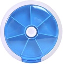 Dispensador semanal de píldoras de INVODA 7 días Planificador de píldoras de medicina 3 veces con 7 departamentos (Blue)