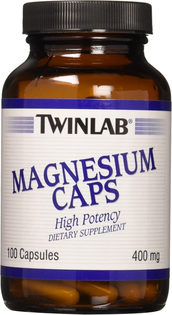 Twinlab - Capas de Magnesio, 400 mg, 100 cápsulas