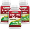 Mejores Naturales Grapeseed Extract 400 mg 120 vcaps (120 Conteo (Pack of 3))