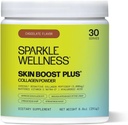 Sparkle Wellness VERISOL Bioactive Hydrolyzed Collagen Peptides  Collagen Powder Suplemento con Vitamina C ' Hyaluronic Acid for Hair, Skin y Nail Health ← Skin Boost Plus (Chocolate) [30-Serves]