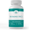 PURE ORIGINAL INGREDIENTES Betaine HCL, (100 cápsulas) Siempre puro, sin aditivos ni artillería, Lab Verified